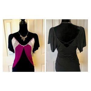 Sexy batwing cross back top